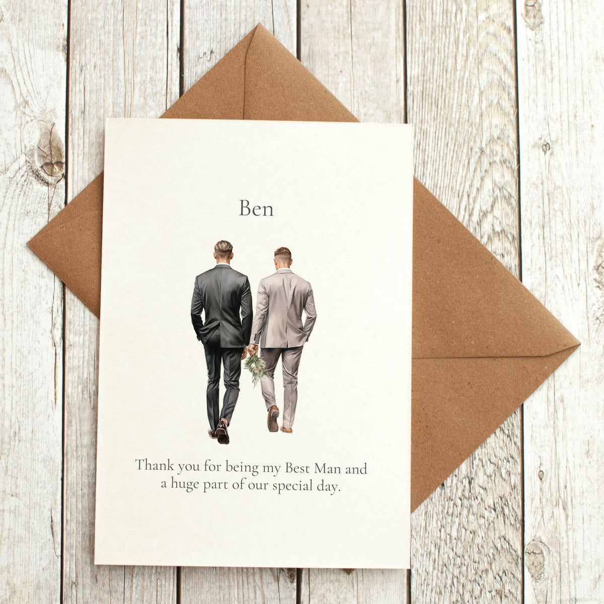 Personalised Best Man Thank You Card