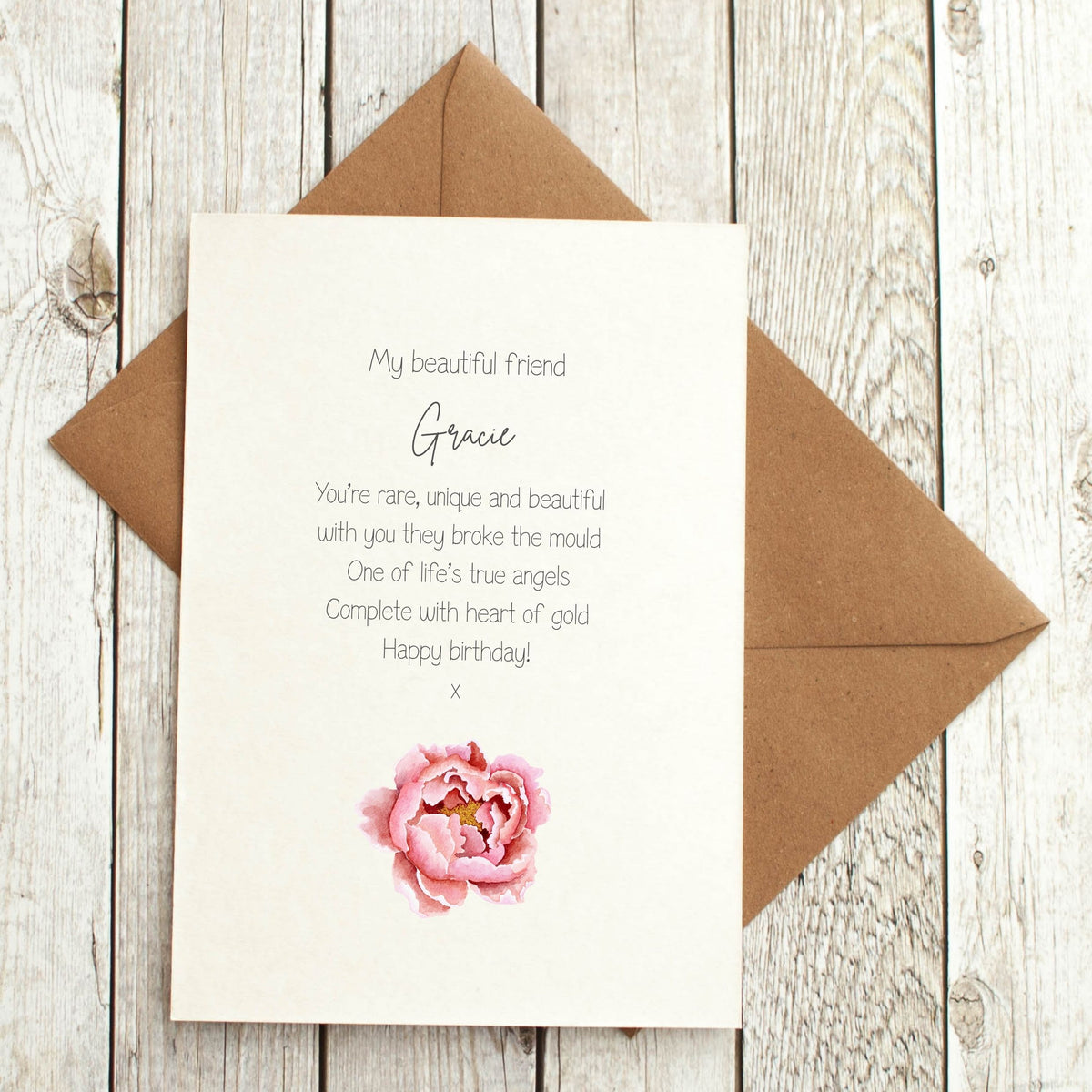 Personalised Heart Of Gold Birthday Card - For Her