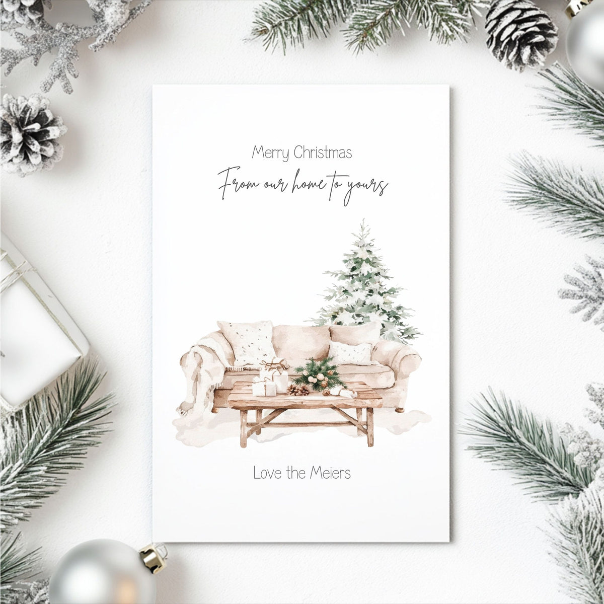 Personalised Christmas Card From Our Home To Yours