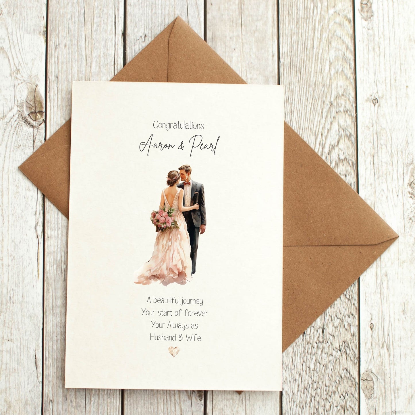 Wedding Card for the Couple - Personalised
