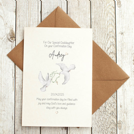 Personalised Confirmation Card for Girl or Boy