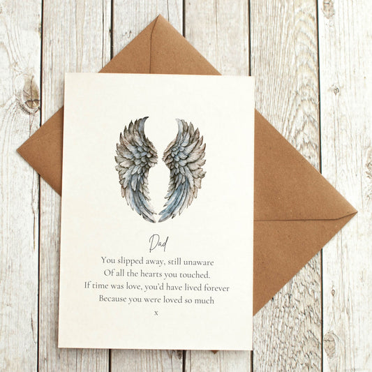 Personalised In Loving Memory Card - If Time Was Love Poem