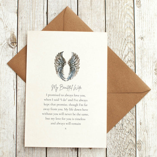 Personalised In Loving Memory Card - Timeless Love Poem