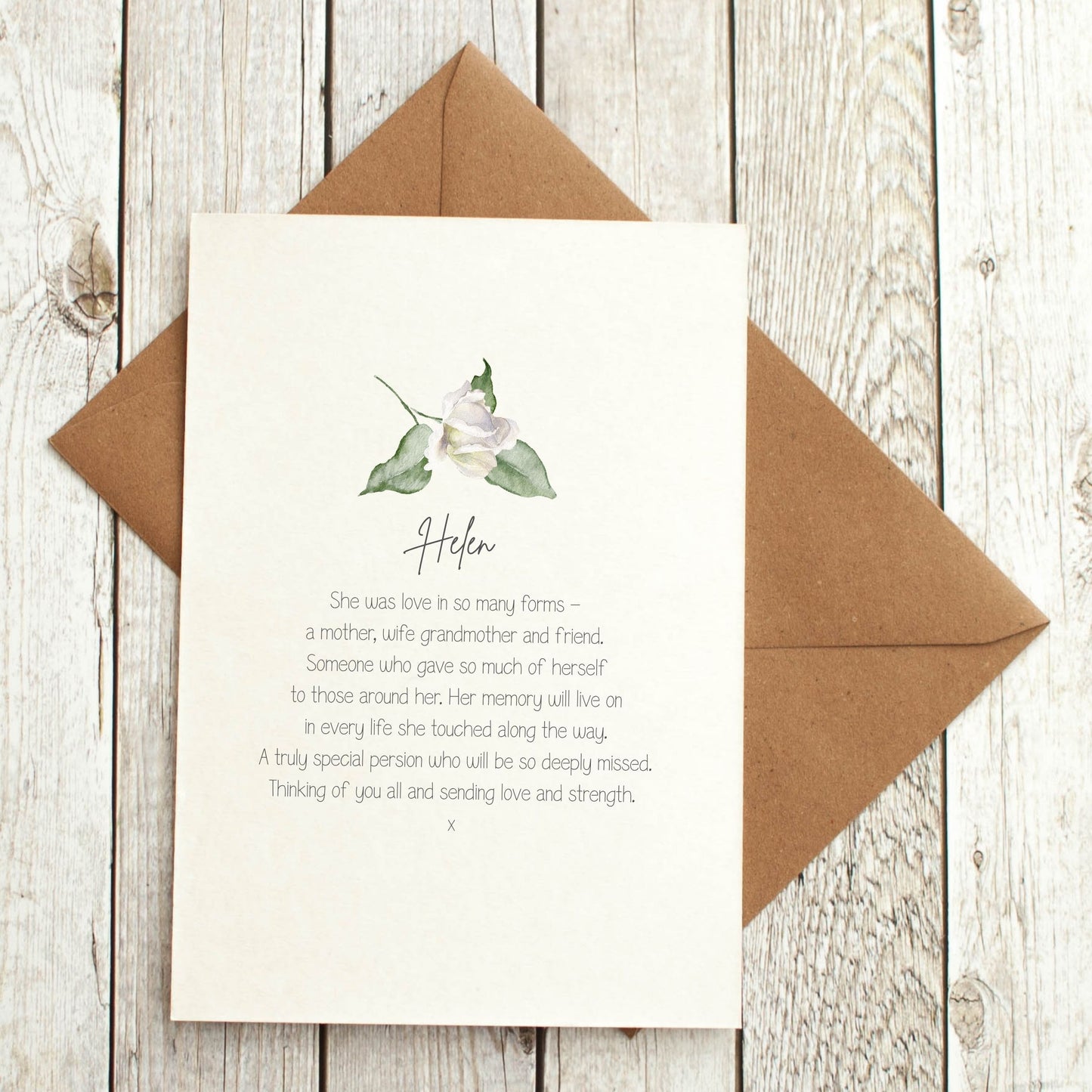 In Memory Sympathy Card - Personalised
