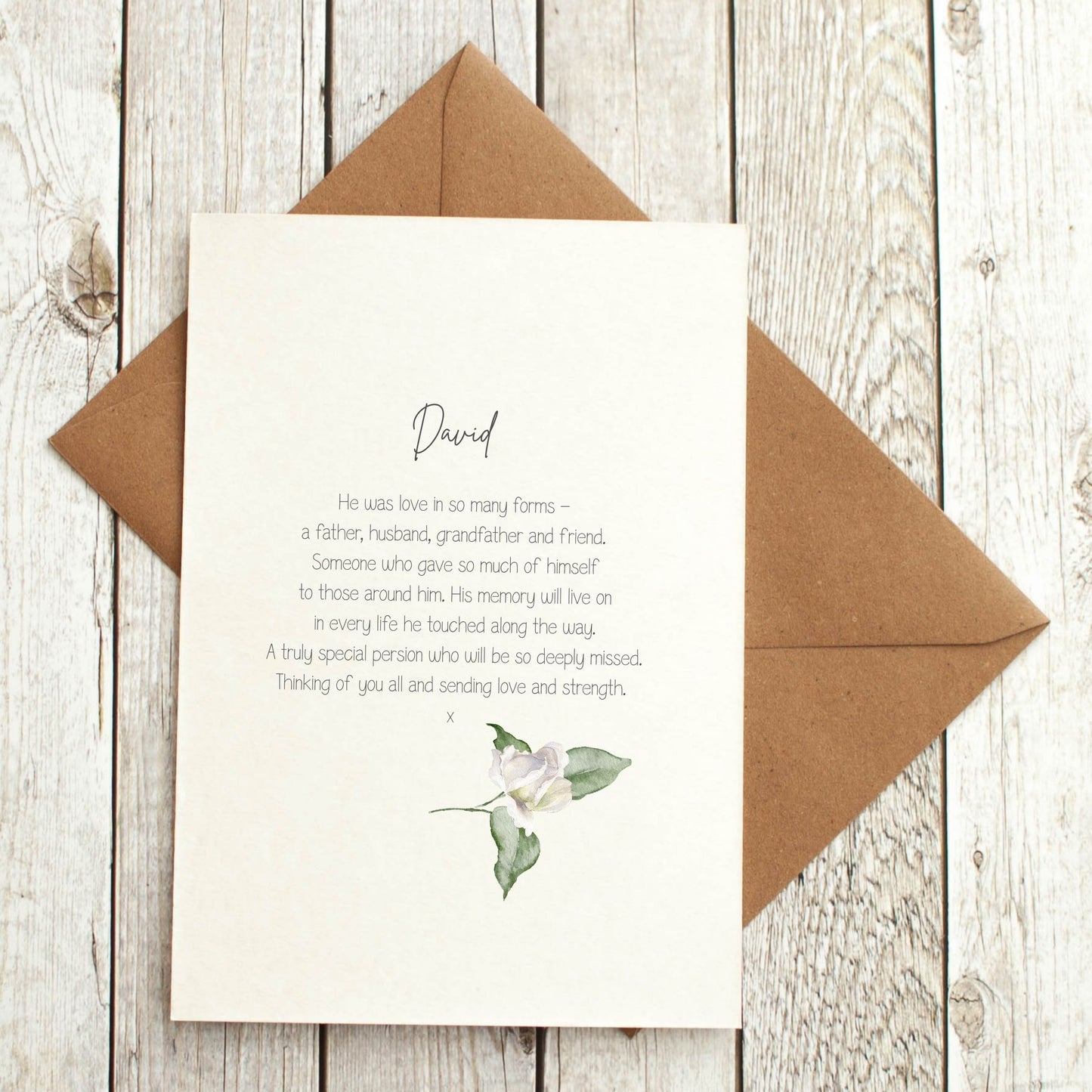 In Memory Sympathy Card - Personalised