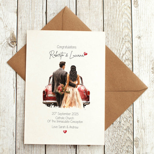Personalised Wedding Card for the Couple