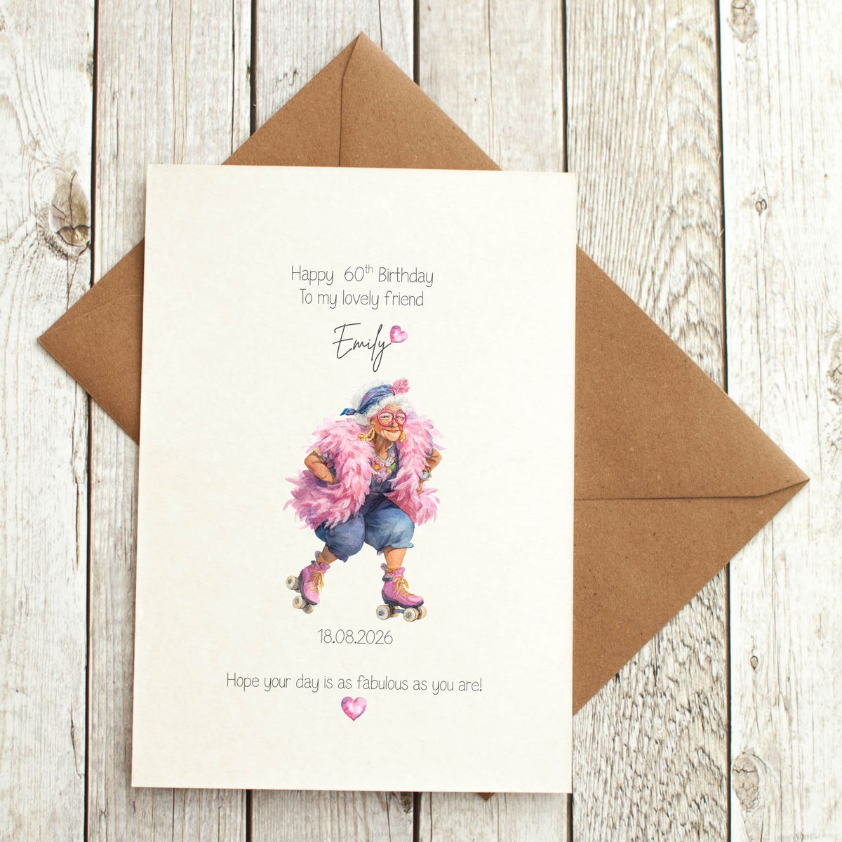 Personalised Birthday Card For Her - Any Age And Name