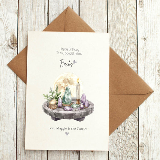 Special Friend Crystal Birthday Card - Personalised