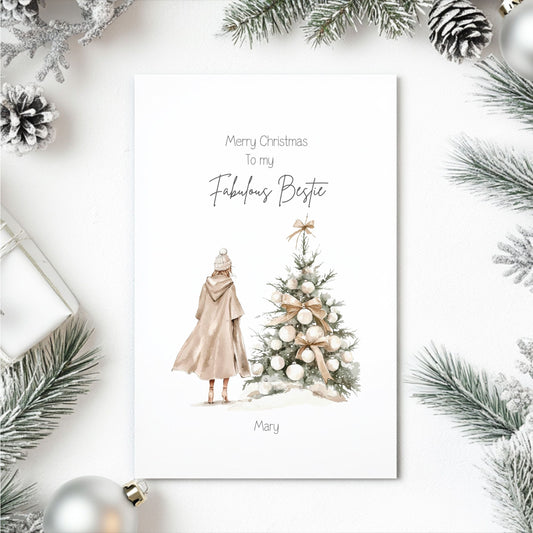 Personalised Christmas Card For Her
