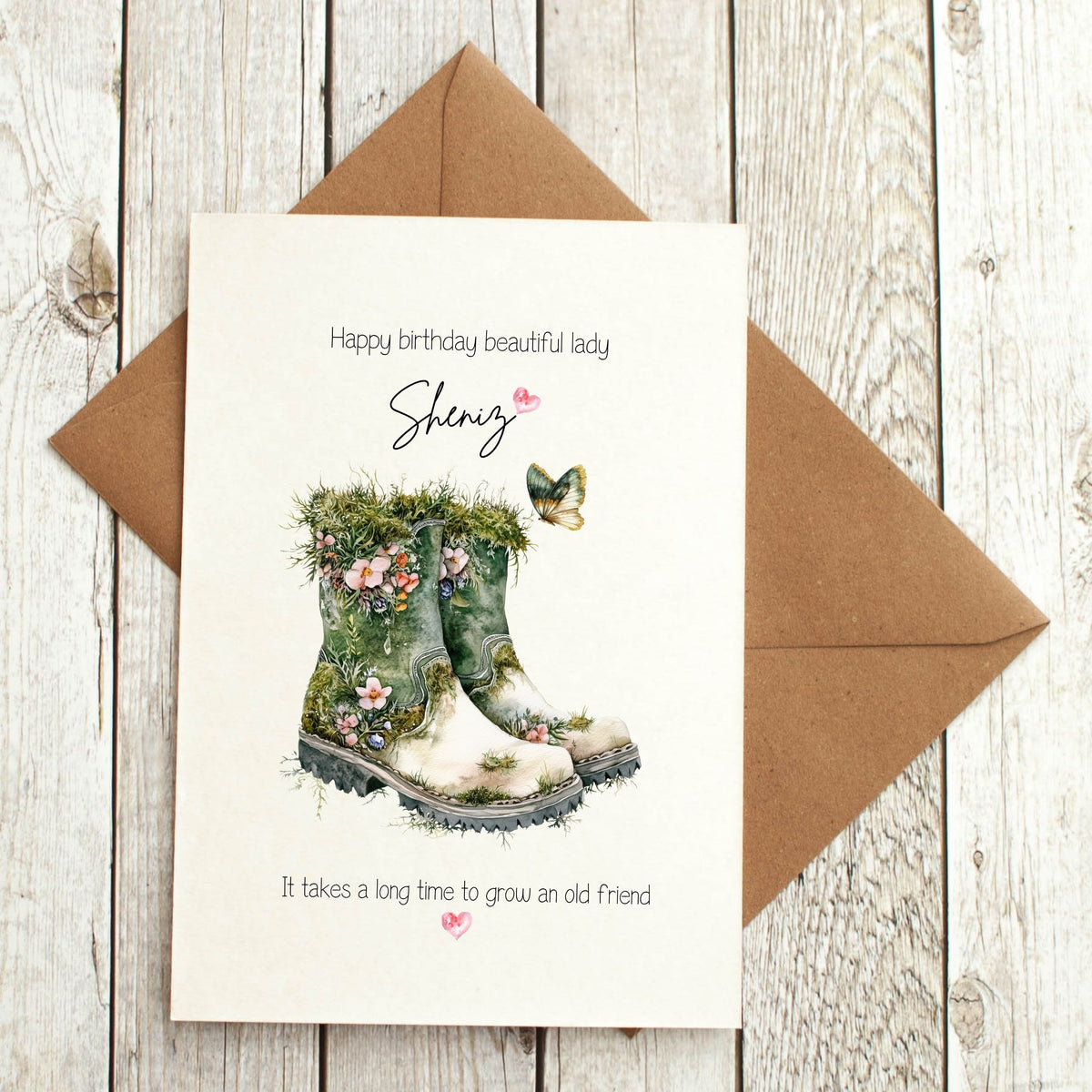Personalised Beautiful Friend Birthday Card For Her