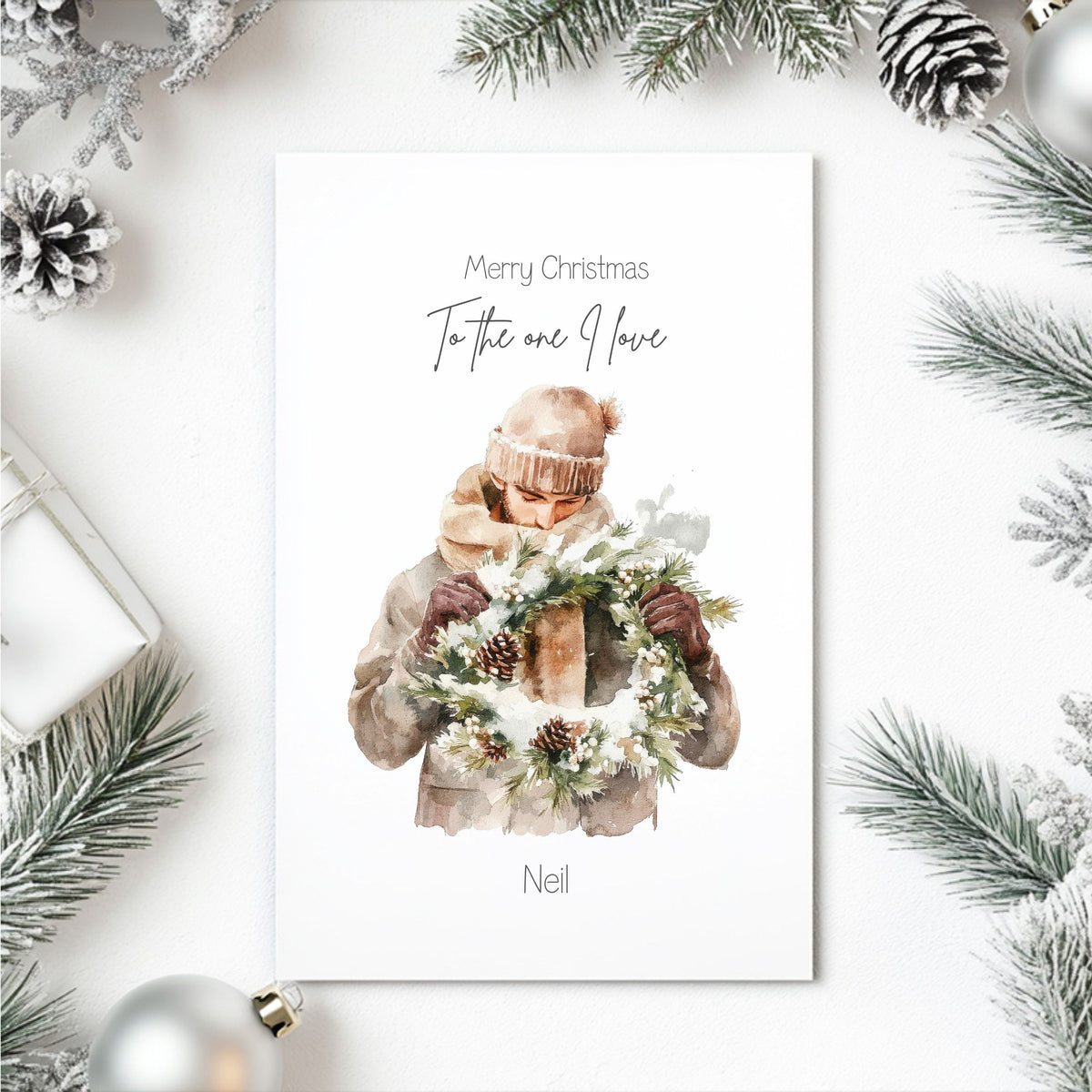 Personalised Christmas Card For him