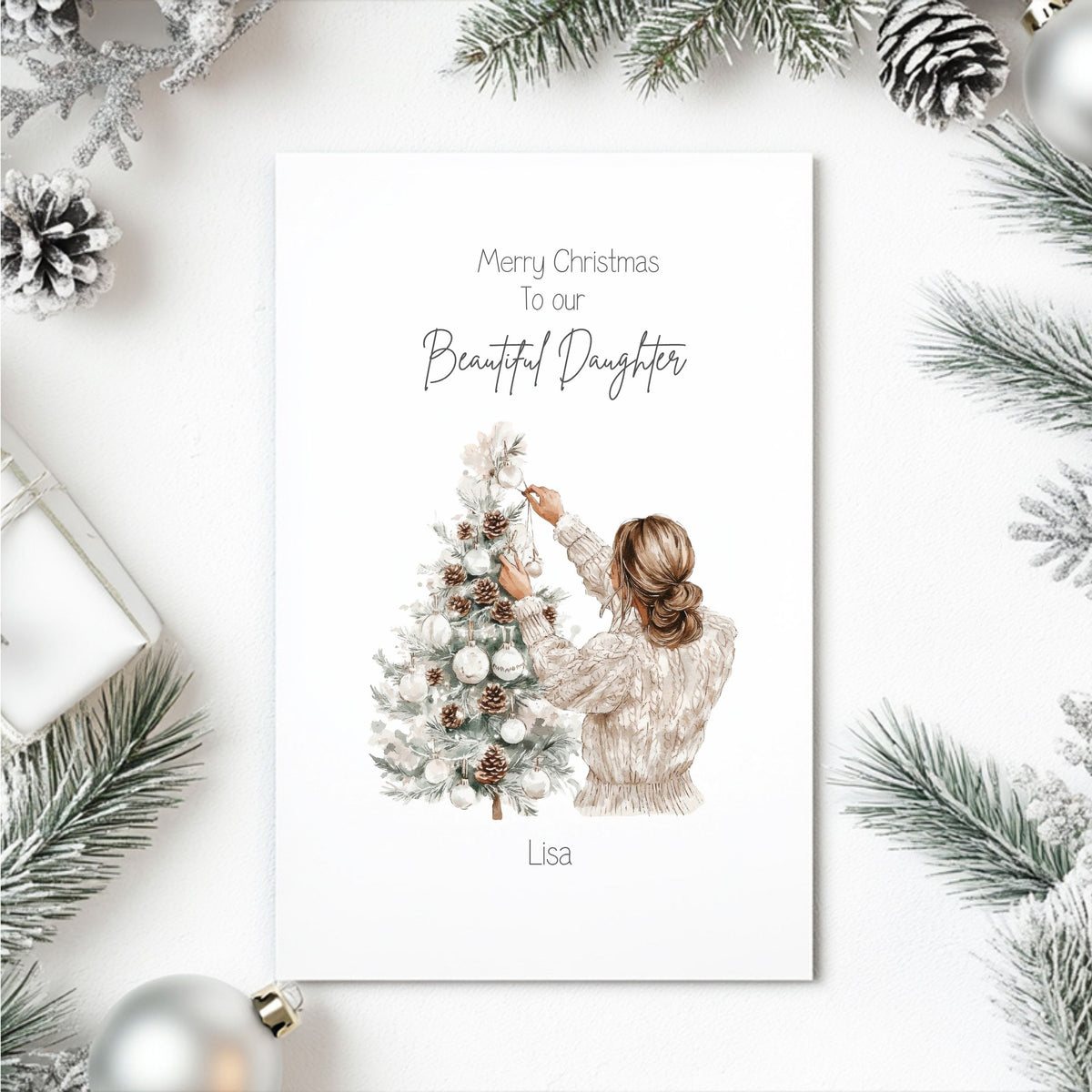 Personalised Christmas Card For Her