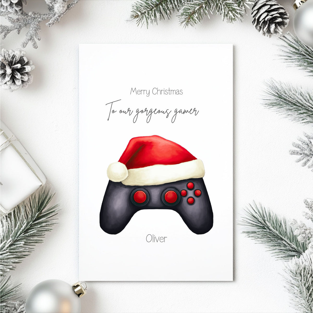 Personalised Gamer Christmas Card