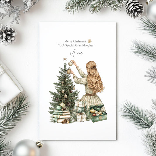 Personalised Christmas Card For Her