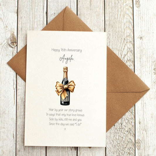 Personalised Anniversary Card - For Her
