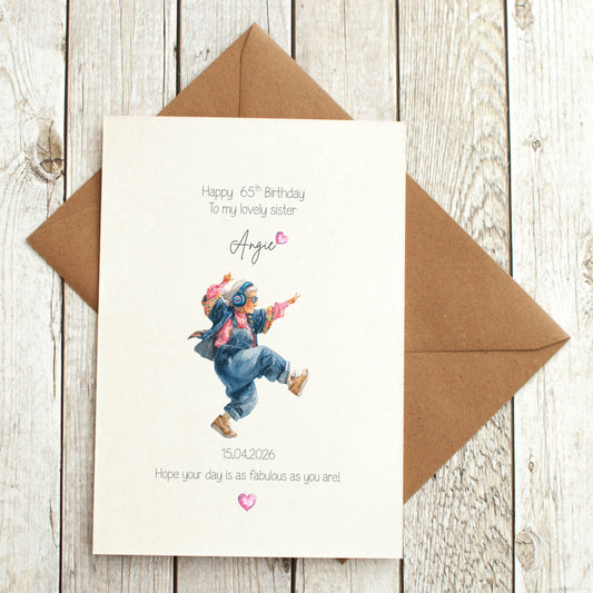 Personalised Birthday Card For Her - Any Age, Name or Relation