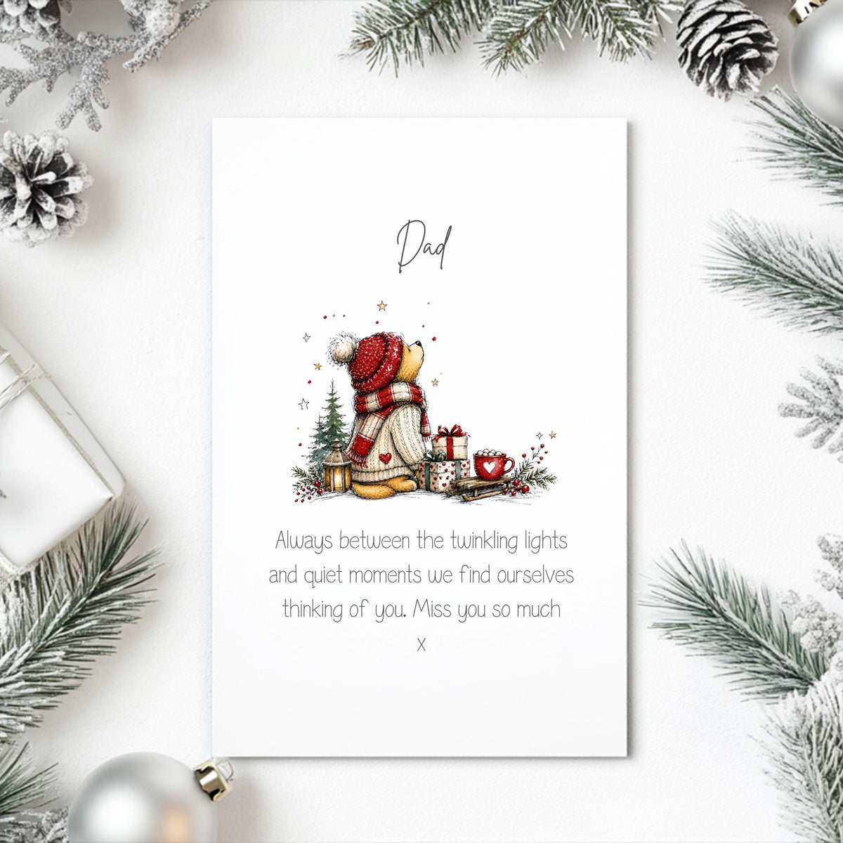 Personalised In Loving memory of Christmas Card