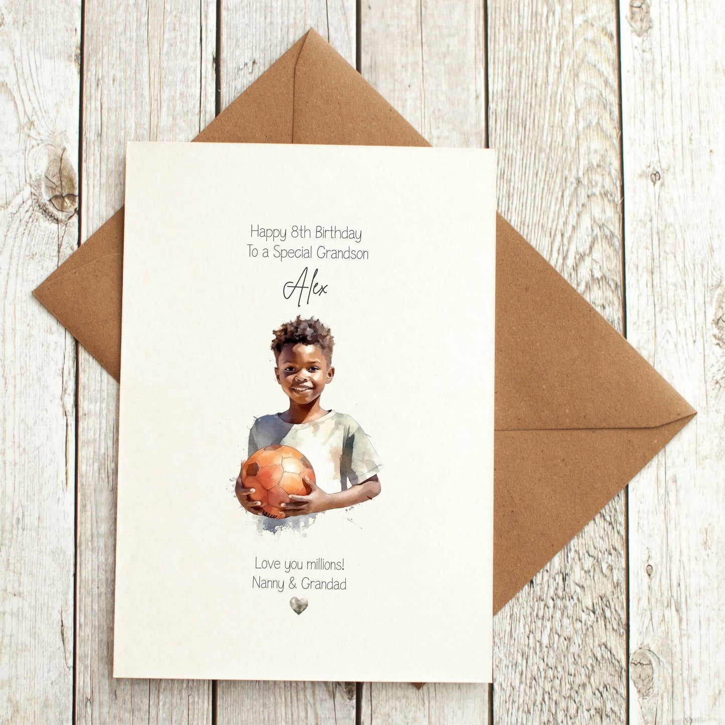 Boys Personalised Football Birthday Card