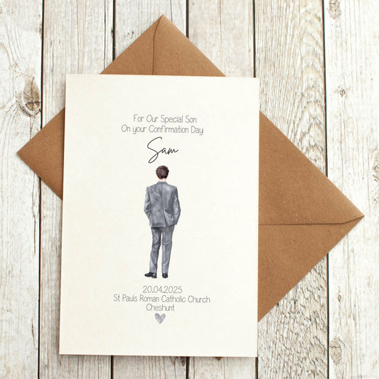 Personalised Confirmation Card for Young Man