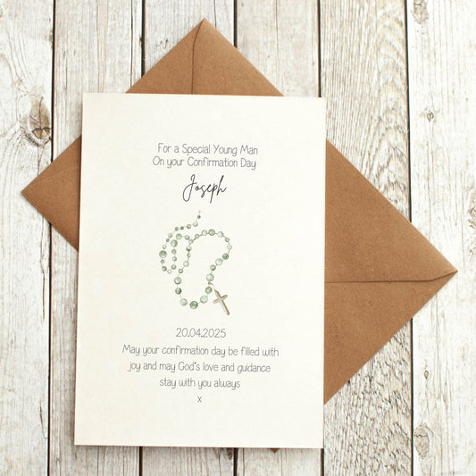 Personalised Confirmation Card for Boy or Girl